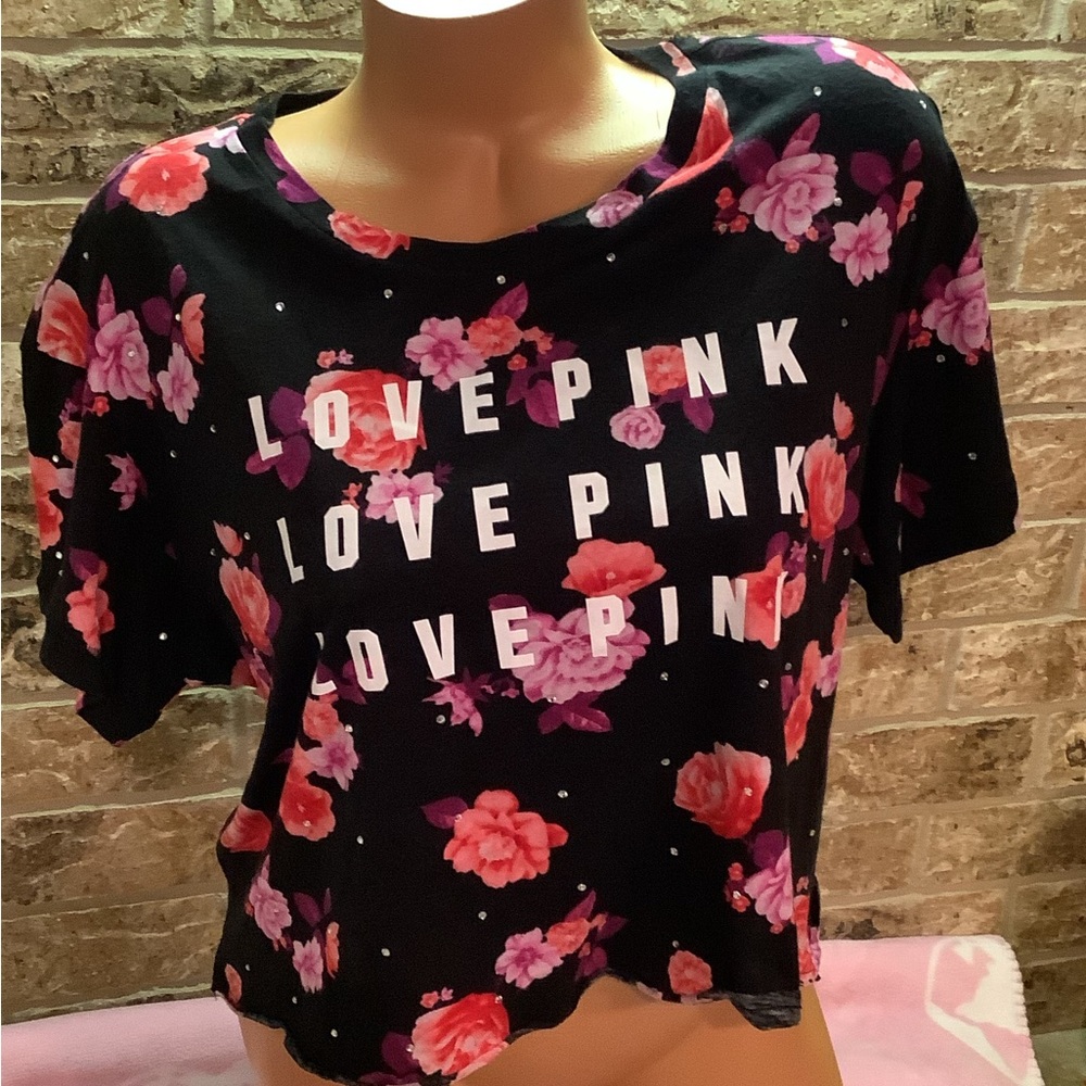 Victoria’s Secret PINK bling rose crop top